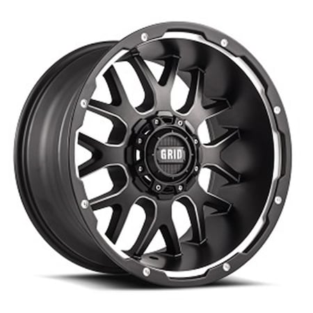 Grid Wheels 20 x 9 in. Black with Natural Accents Wheel GRW-22952F1587
